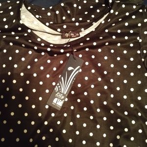 Black and white tunic top from boutique